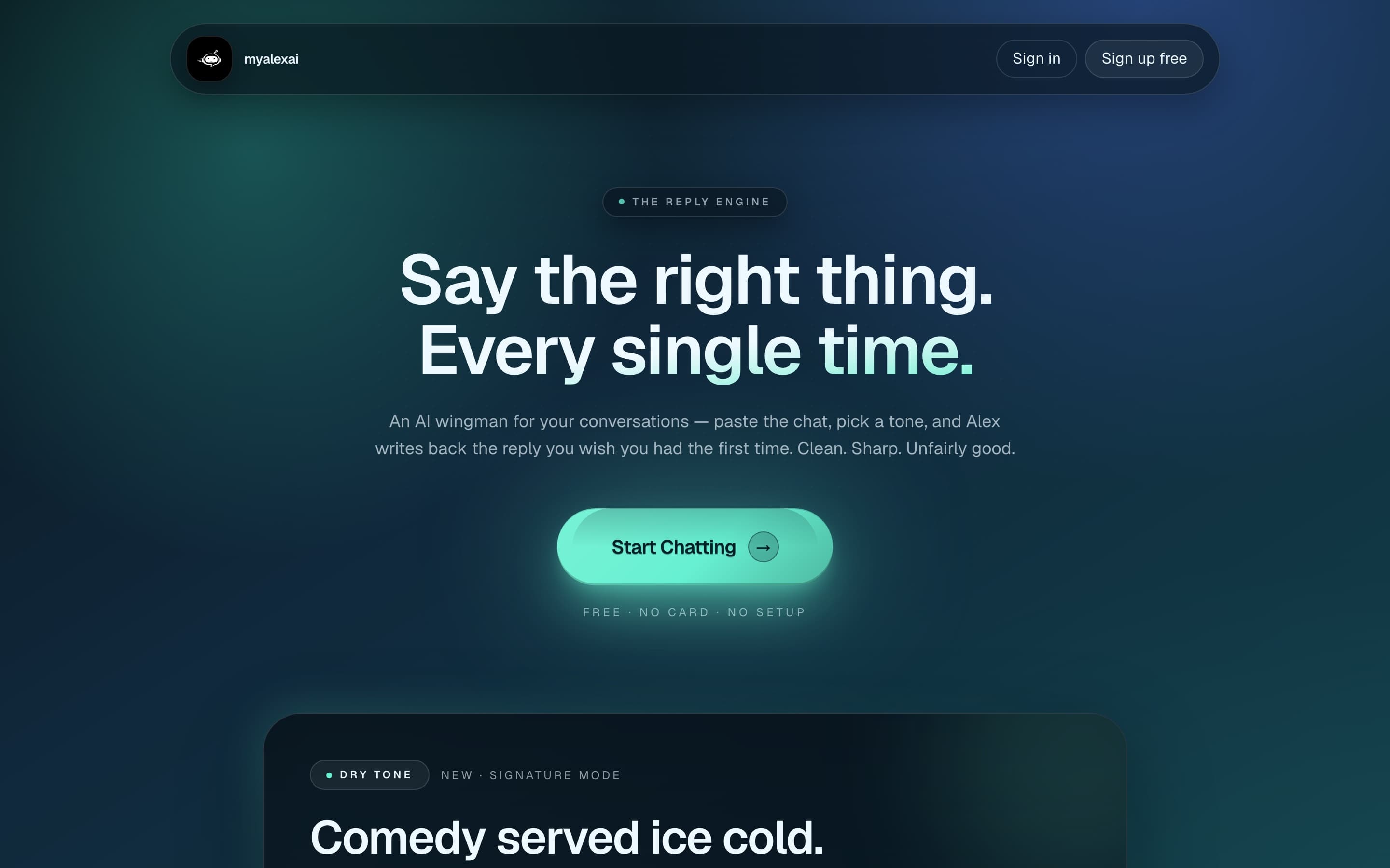 myalexai.com — AI reply assistant built by Alex